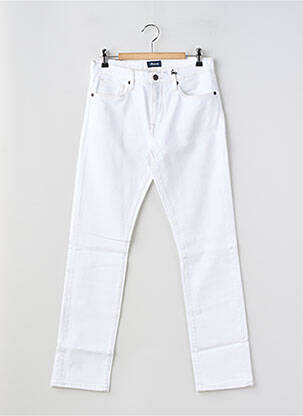 Jeans coupe slim taille haute taille haute blanc FACONNABLE femme