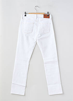 Jeans coupe slim taille haute taille haute blanc FACONNABLE femme