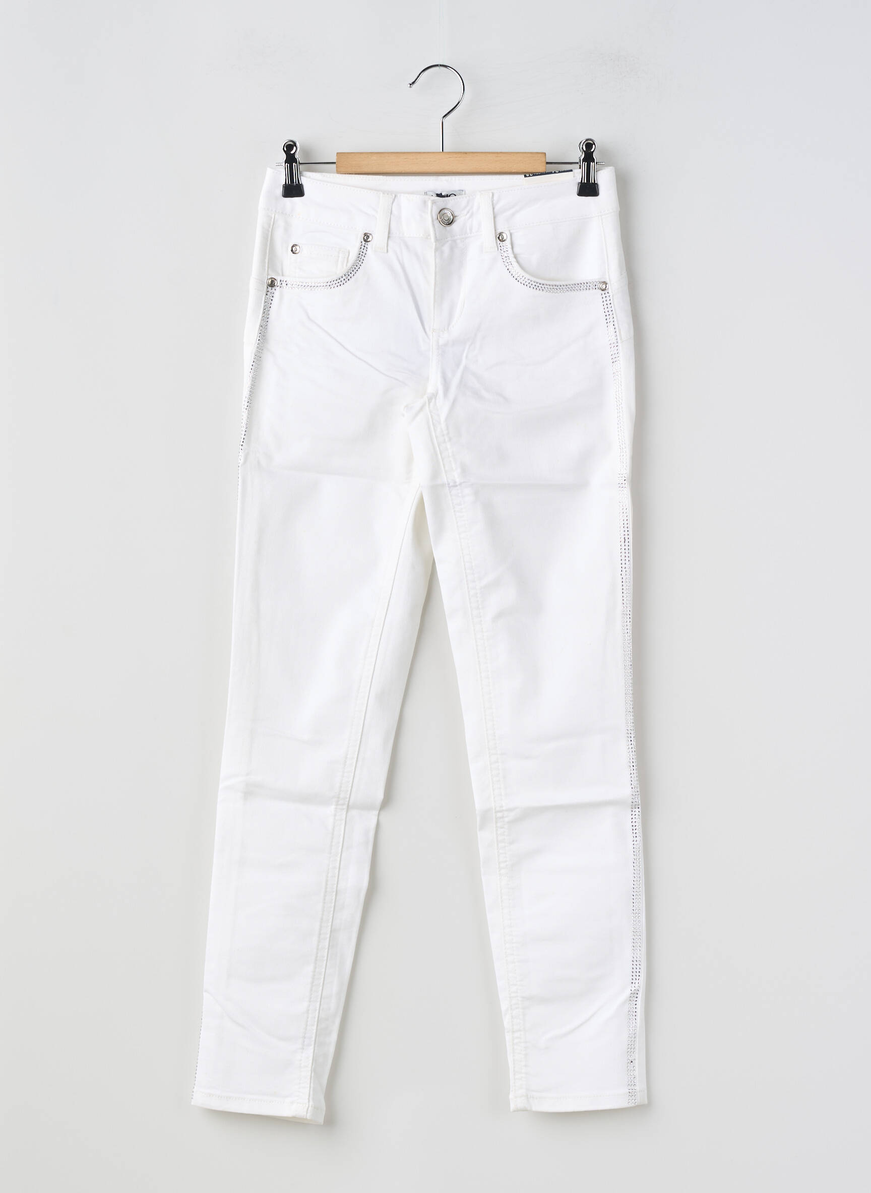 Jeans coupe slim stretch taille normale blanc LIU JO femme