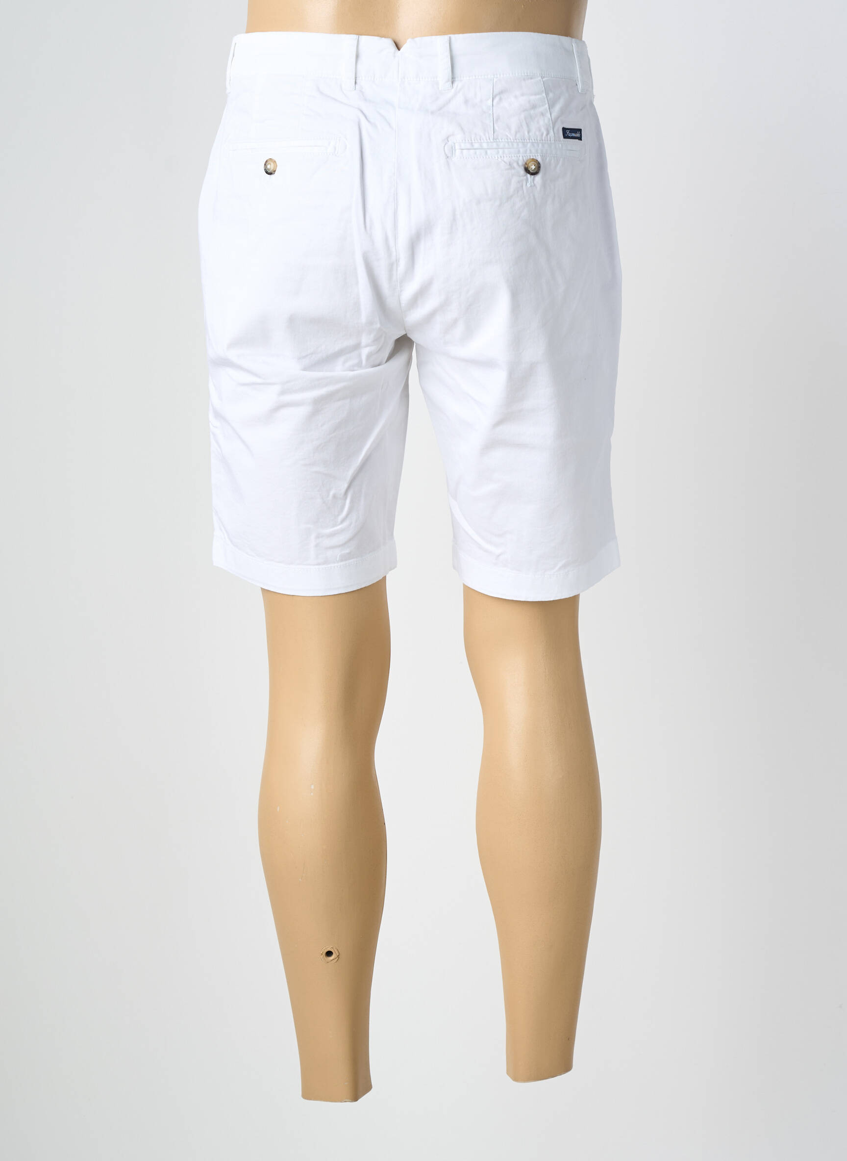 Bermuda taille à pinces taille normale blanc FACONNABLE homme