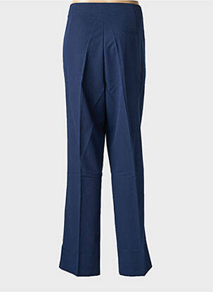 Pantalon droit tissage popeline taille normale bleu DAMART femme