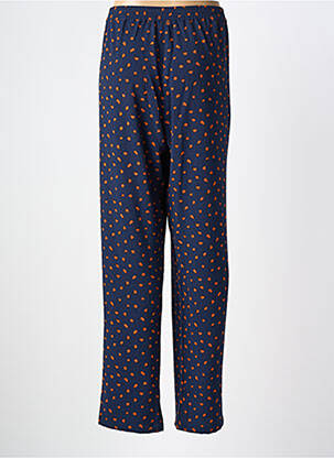 Pantalon droit tissage crêpe taille normale bleu DAMART femme
