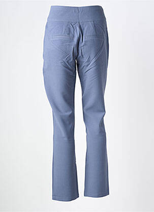 Pantalon slim tissage popeline taille normale bleu DAMART femme