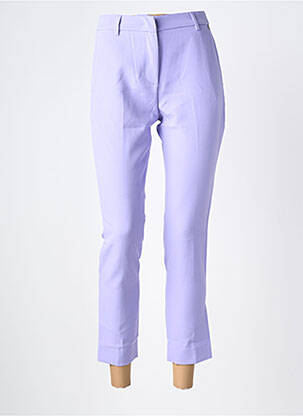 Pantalon 7/8 tissage popeline taille normale violet LIU JO femme