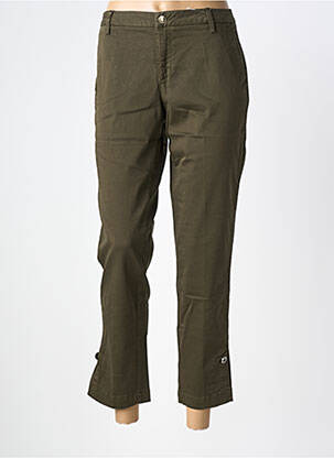 Pantalon 7/8 fermeture zippée sous rabat boutonné taille normale vert LIU JO femme