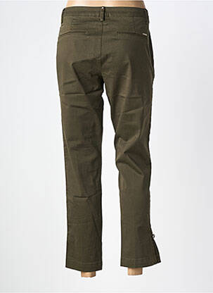 Pantalon 7/8 fermeture zippée sous rabat boutonné taille normale vert LIU JO femme