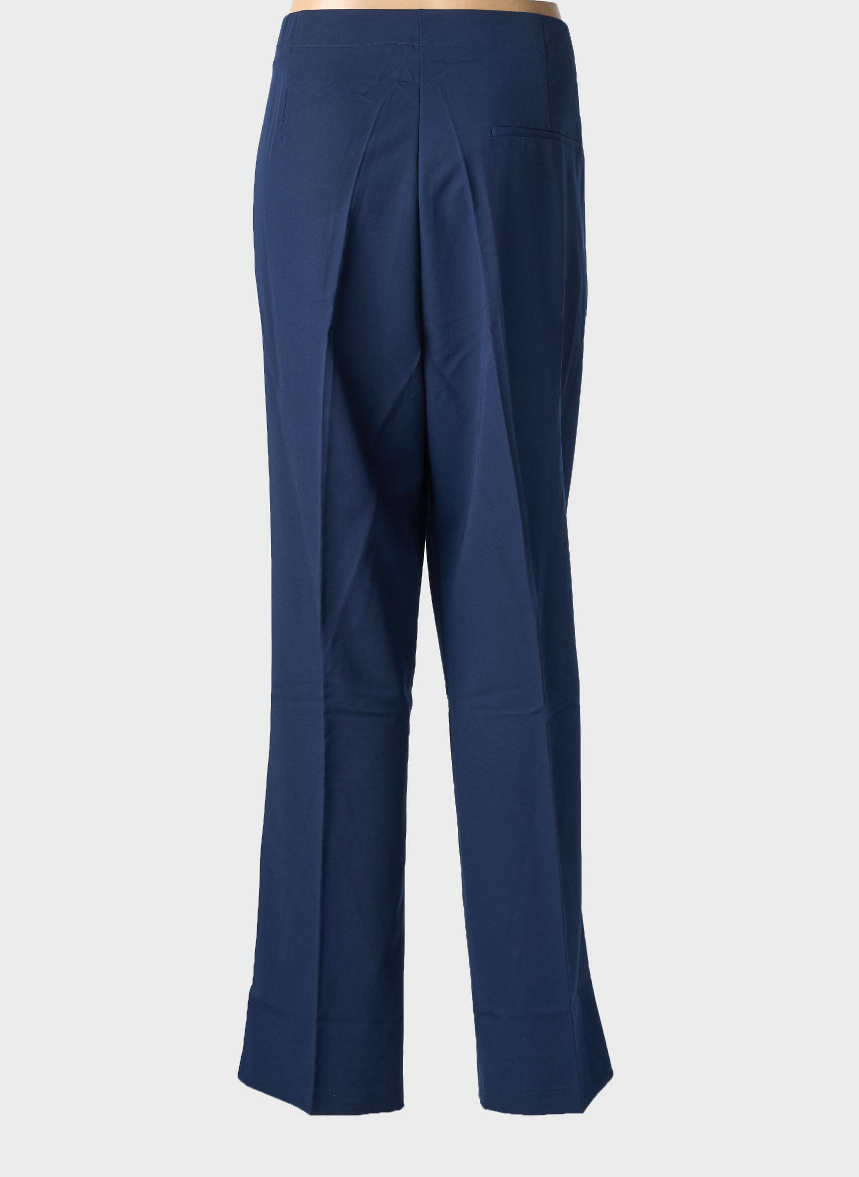 Pantalon droit tissage popeline taille normale bleu DAMART femme