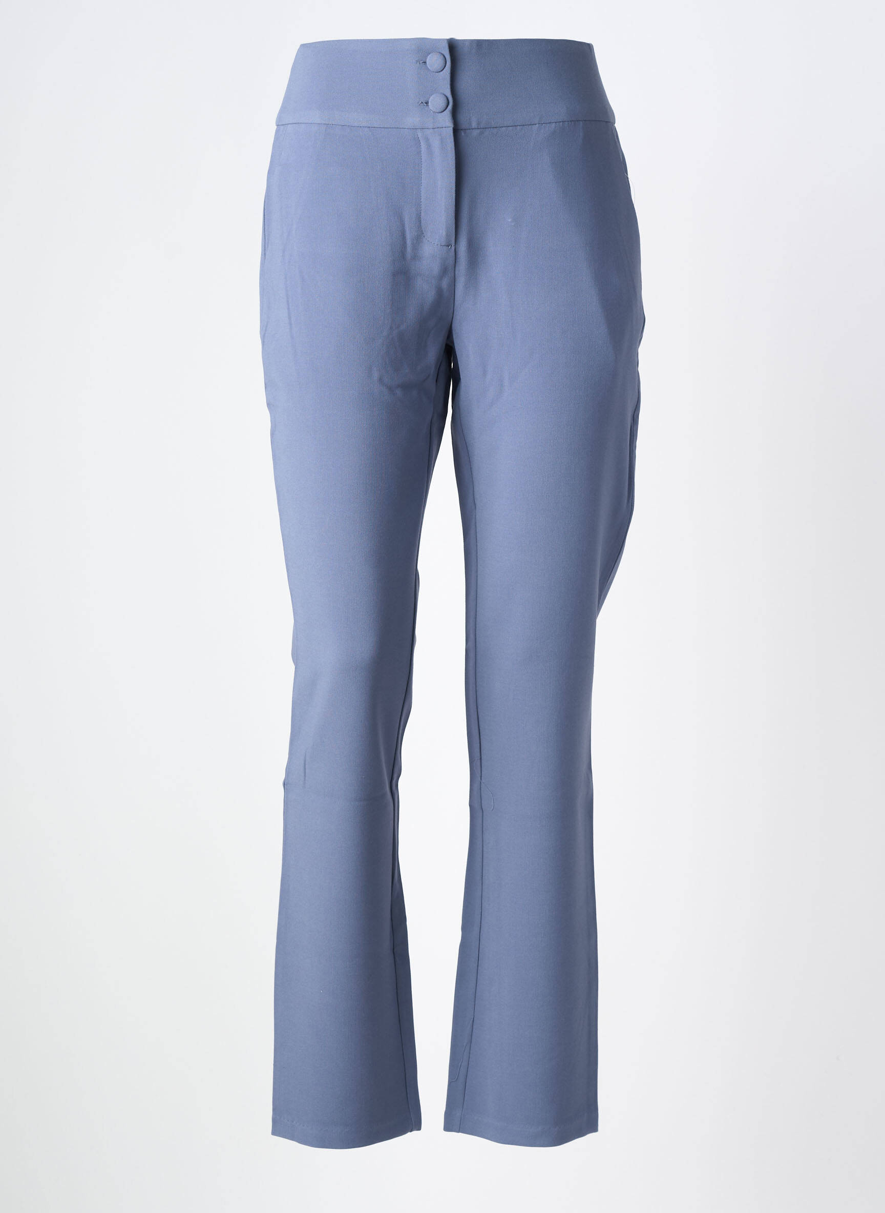 Pantalon slim tissage popeline taille normale bleu DAMART femme