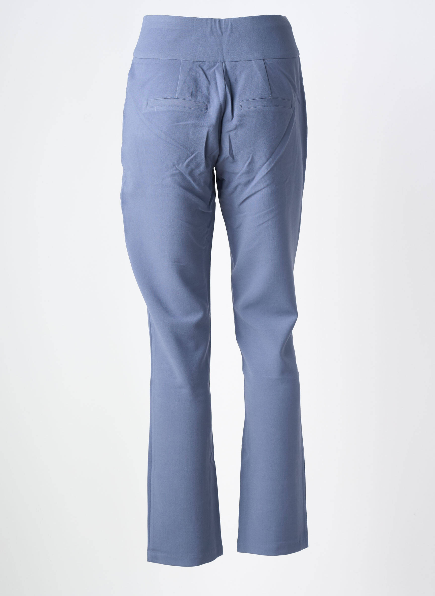 Pantalon slim tissage popeline taille normale bleu DAMART femme