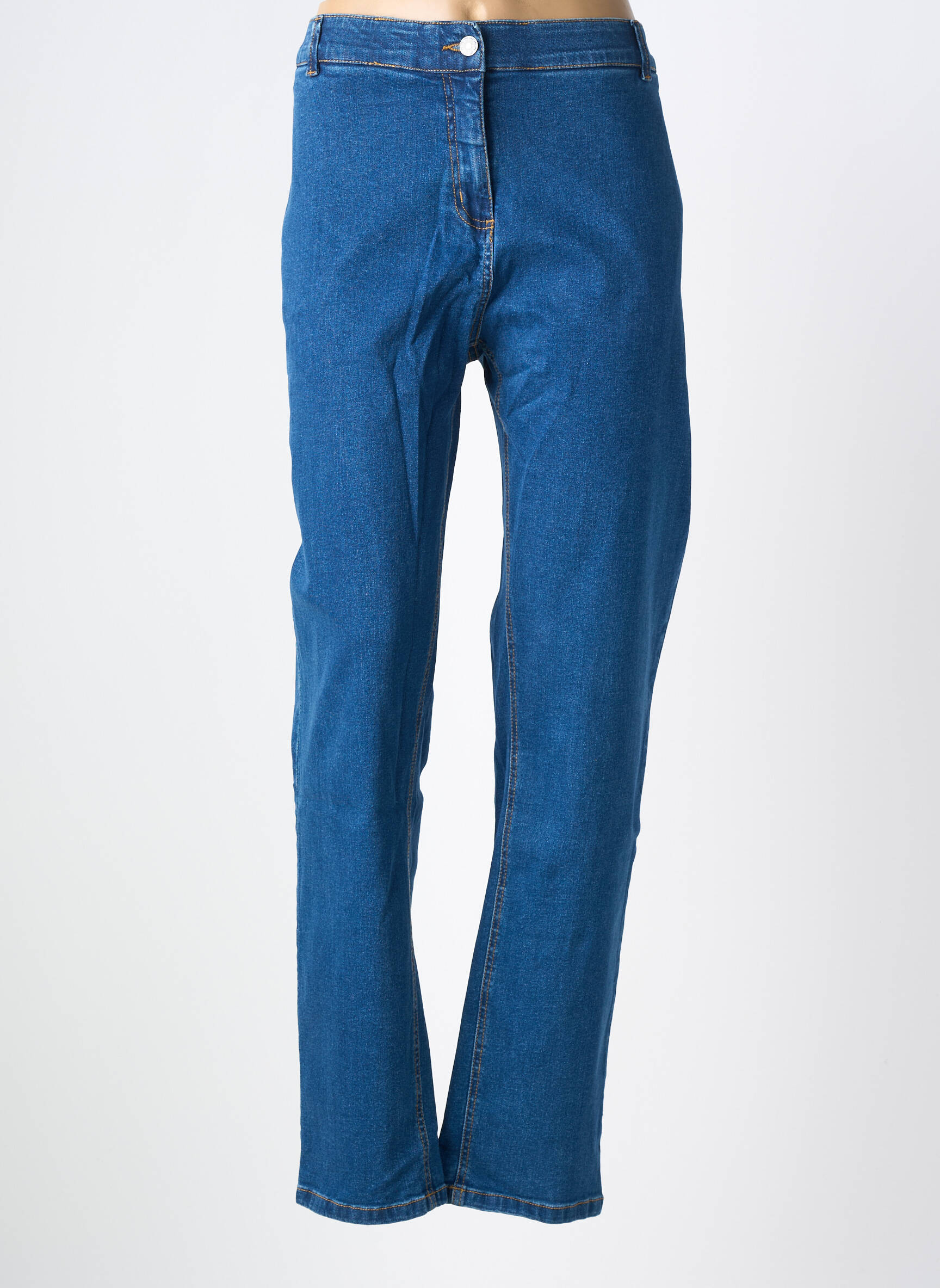 Jeans coupe droite stretch taille normale bleu DAMART femme