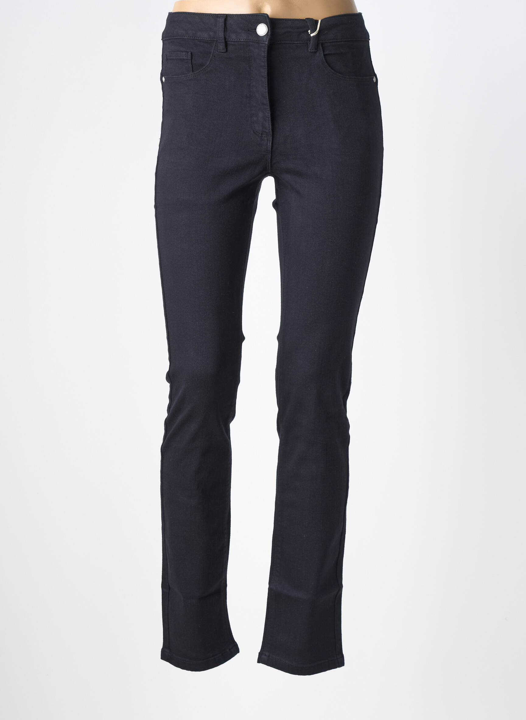 Jeans coupe slim tissage brut taille normale noir DAMART femme