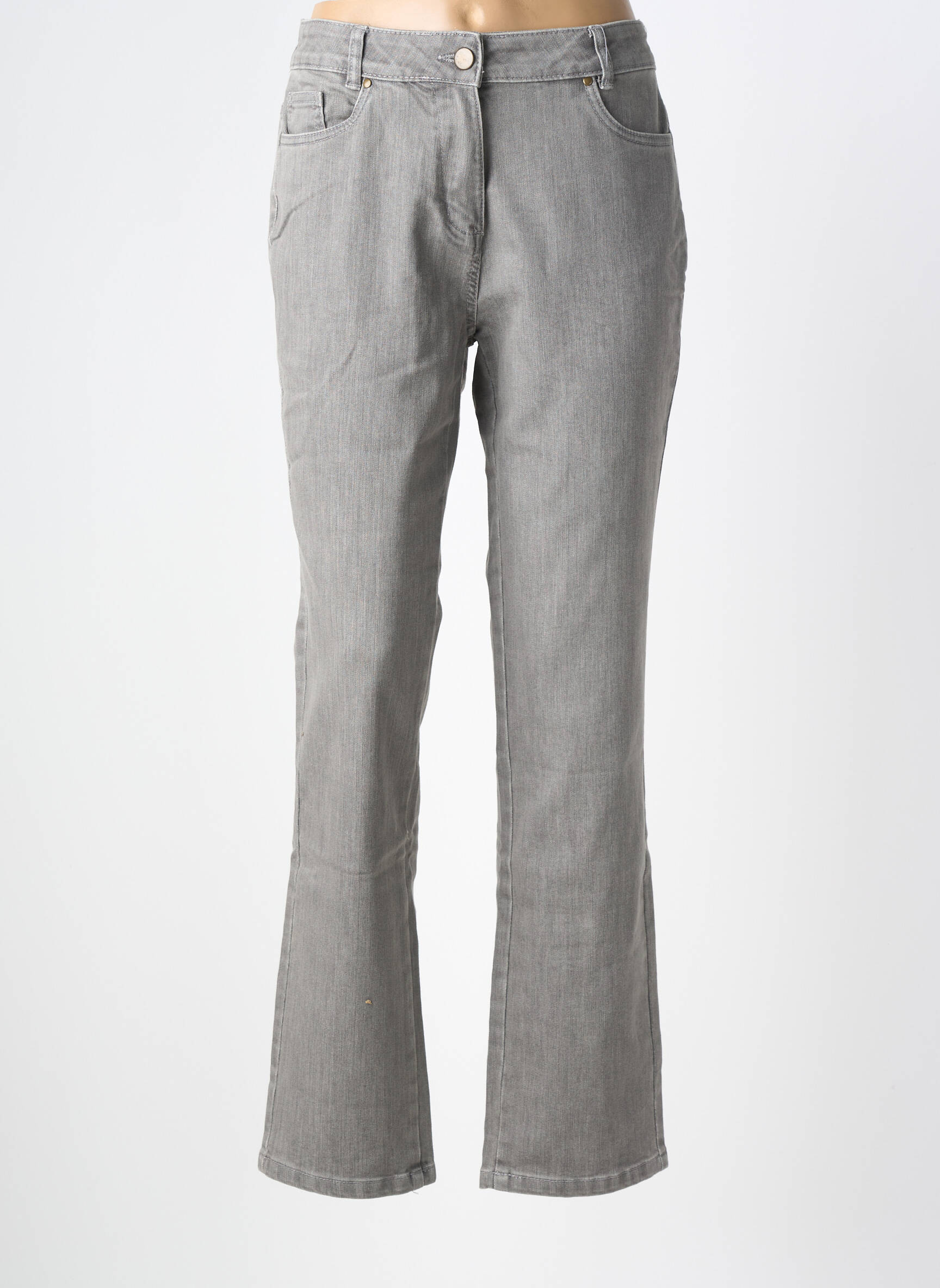 Jeans coupe droite taille normale taille normale gris DAMART femme