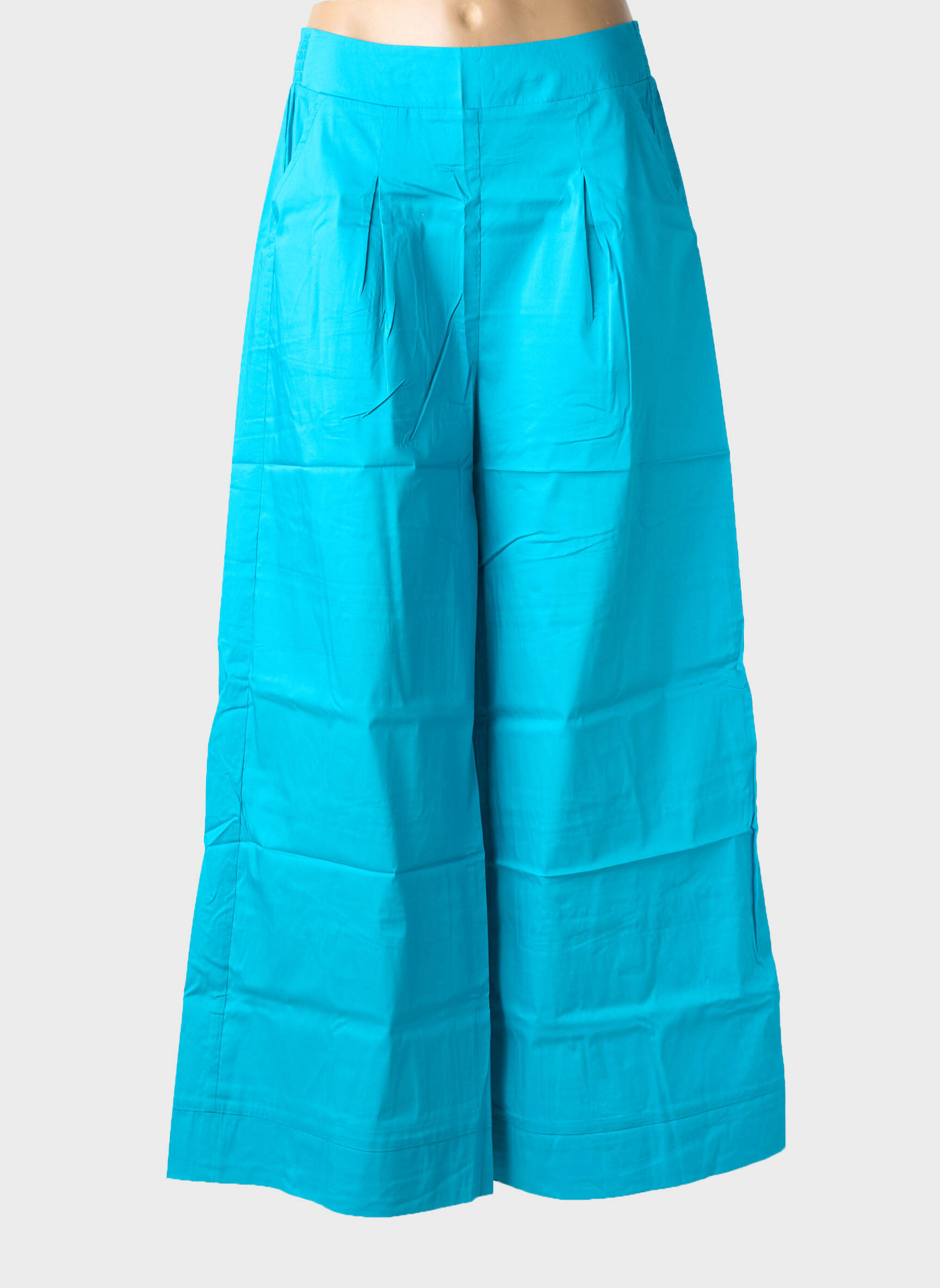 Pantalon large tissage popeline taille normale bleu LIU JO femme