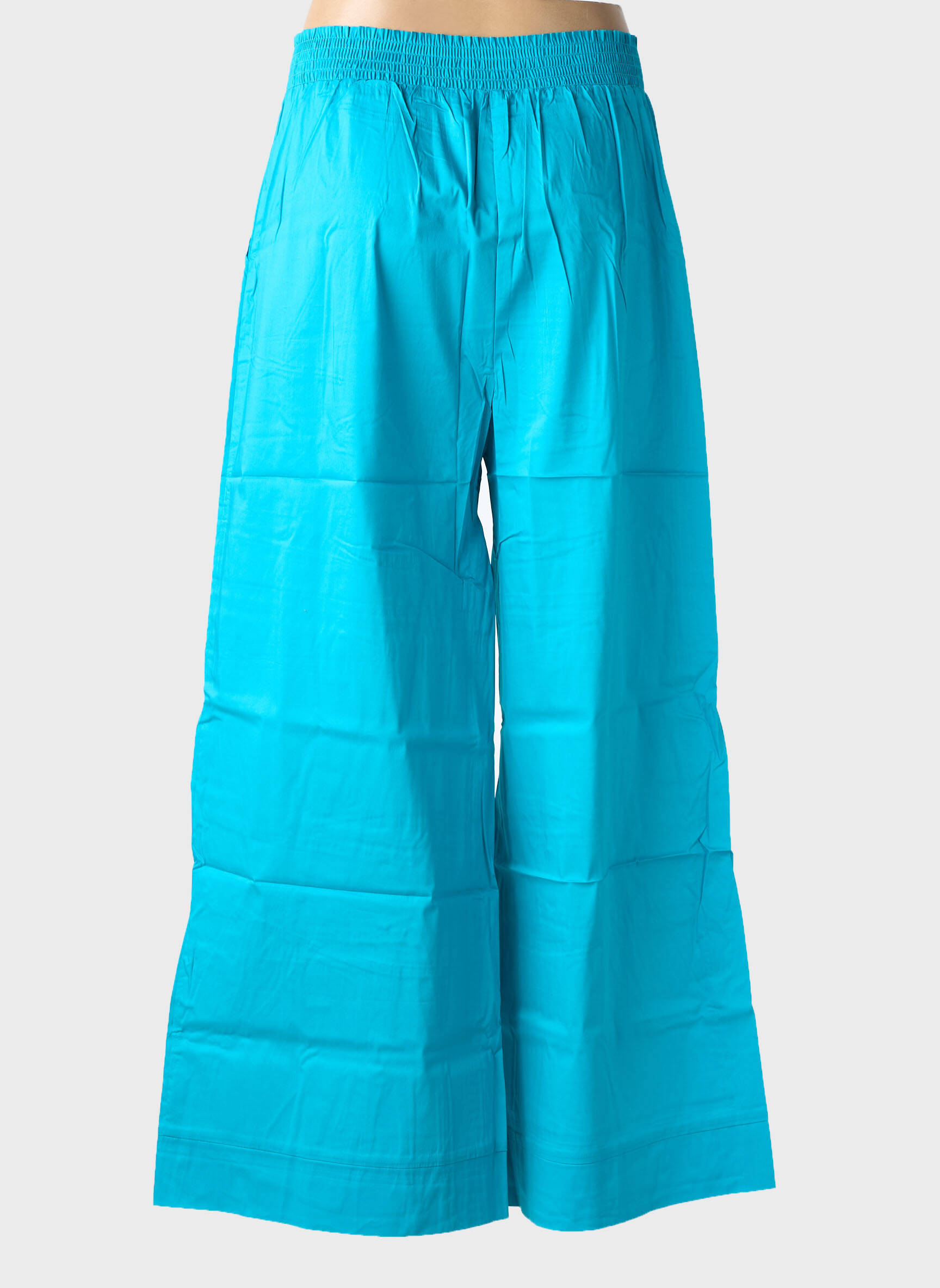 Pantalon large tissage popeline taille normale bleu LIU JO femme