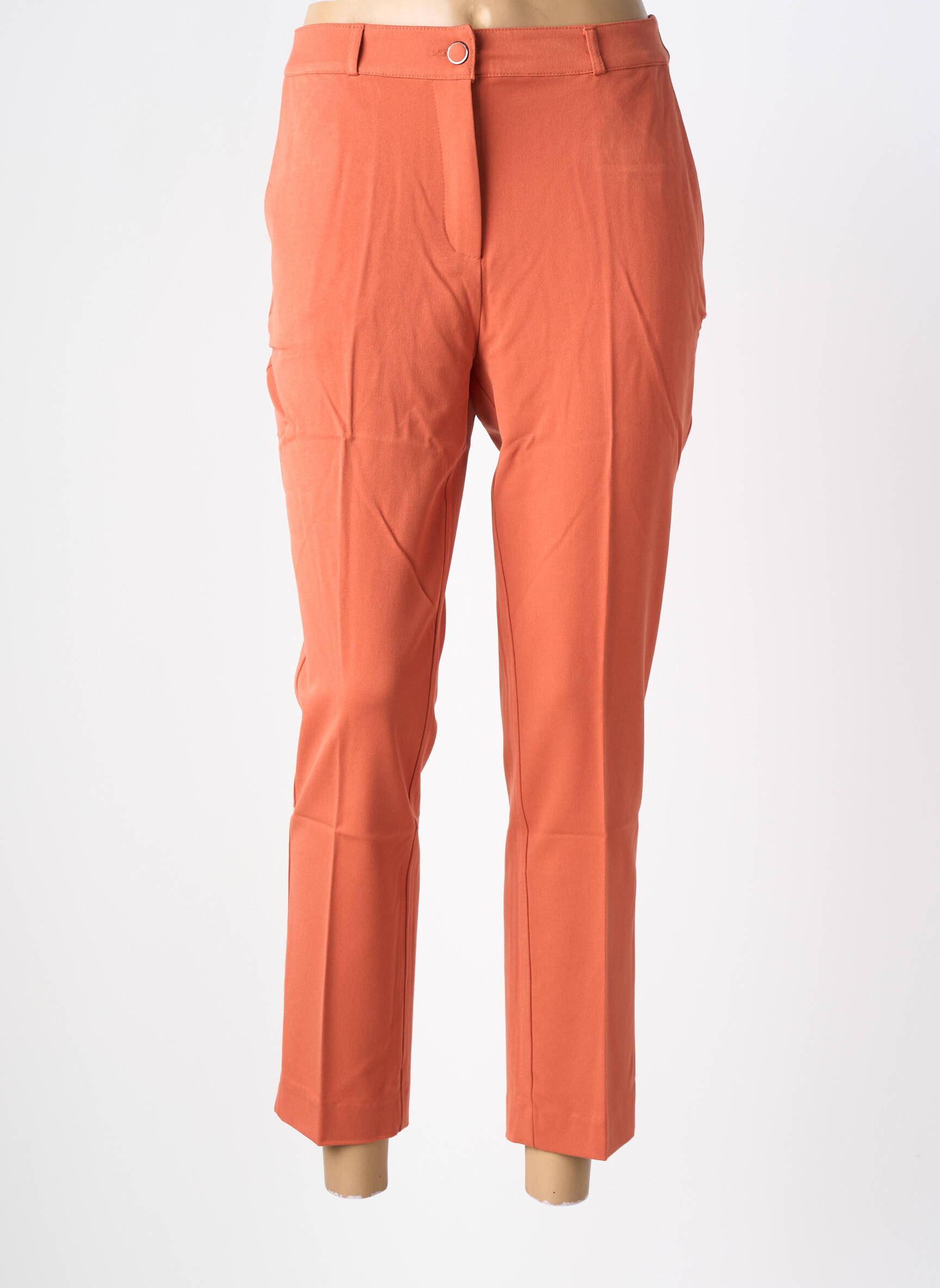 Pantalon 7/8 tissage popeline taille normale orange DAMART femme