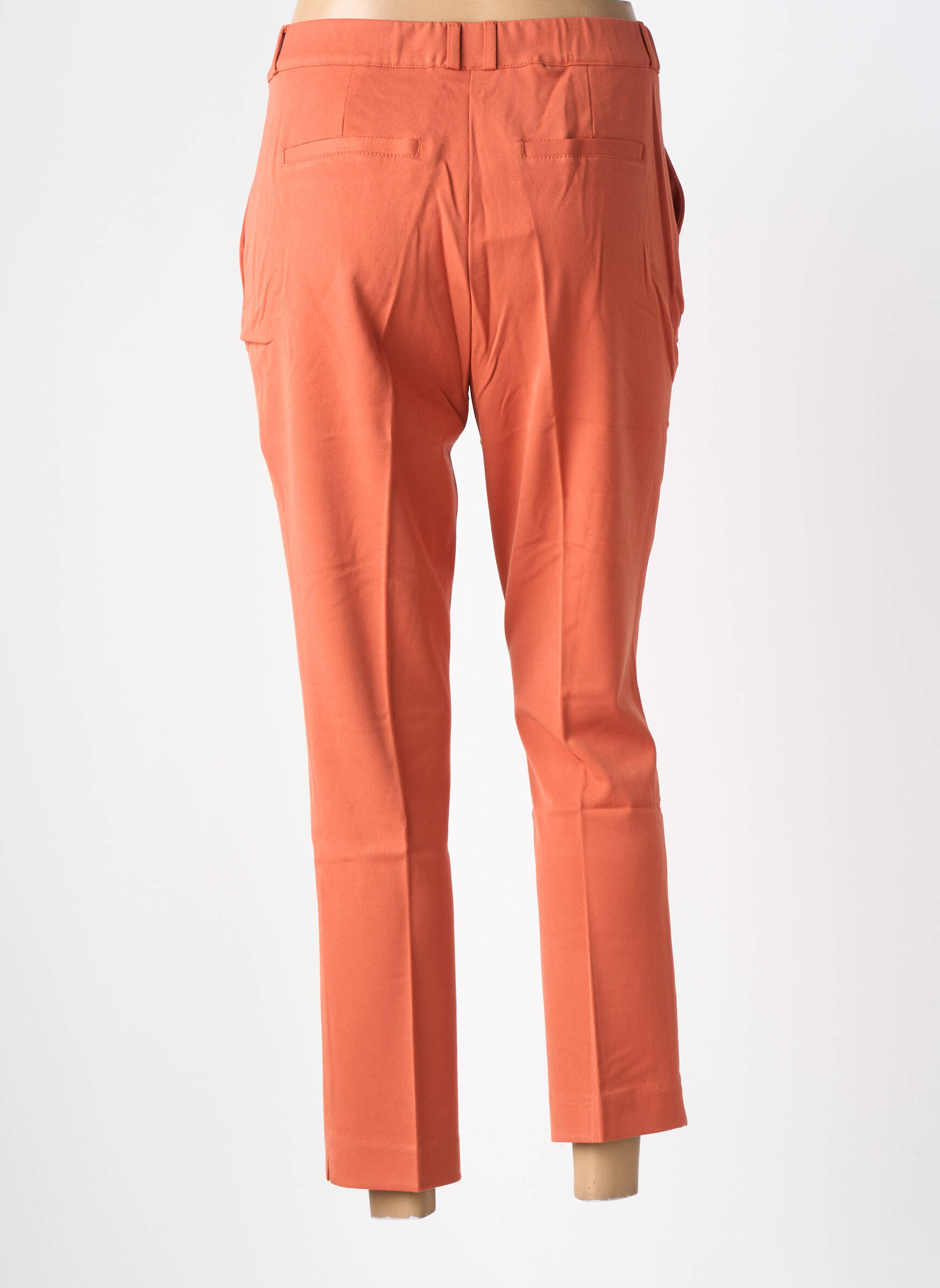 Pantalon 7/8 tissage popeline taille normale orange DAMART femme