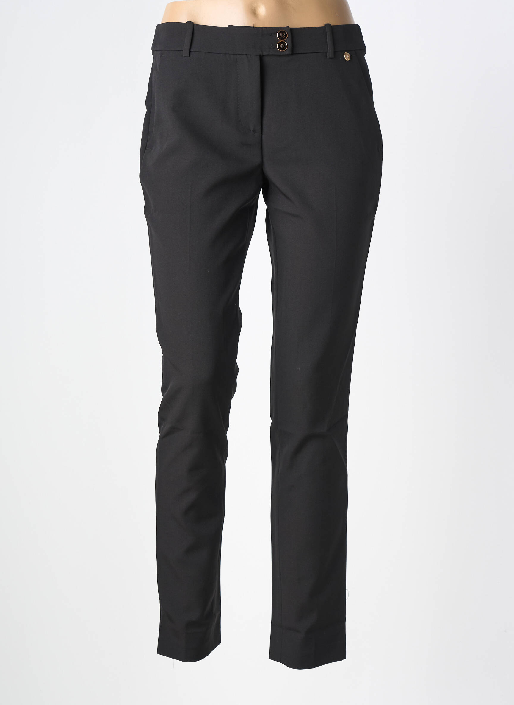 Pantalon chino tissage popeline taille normale noir LIU JO femme