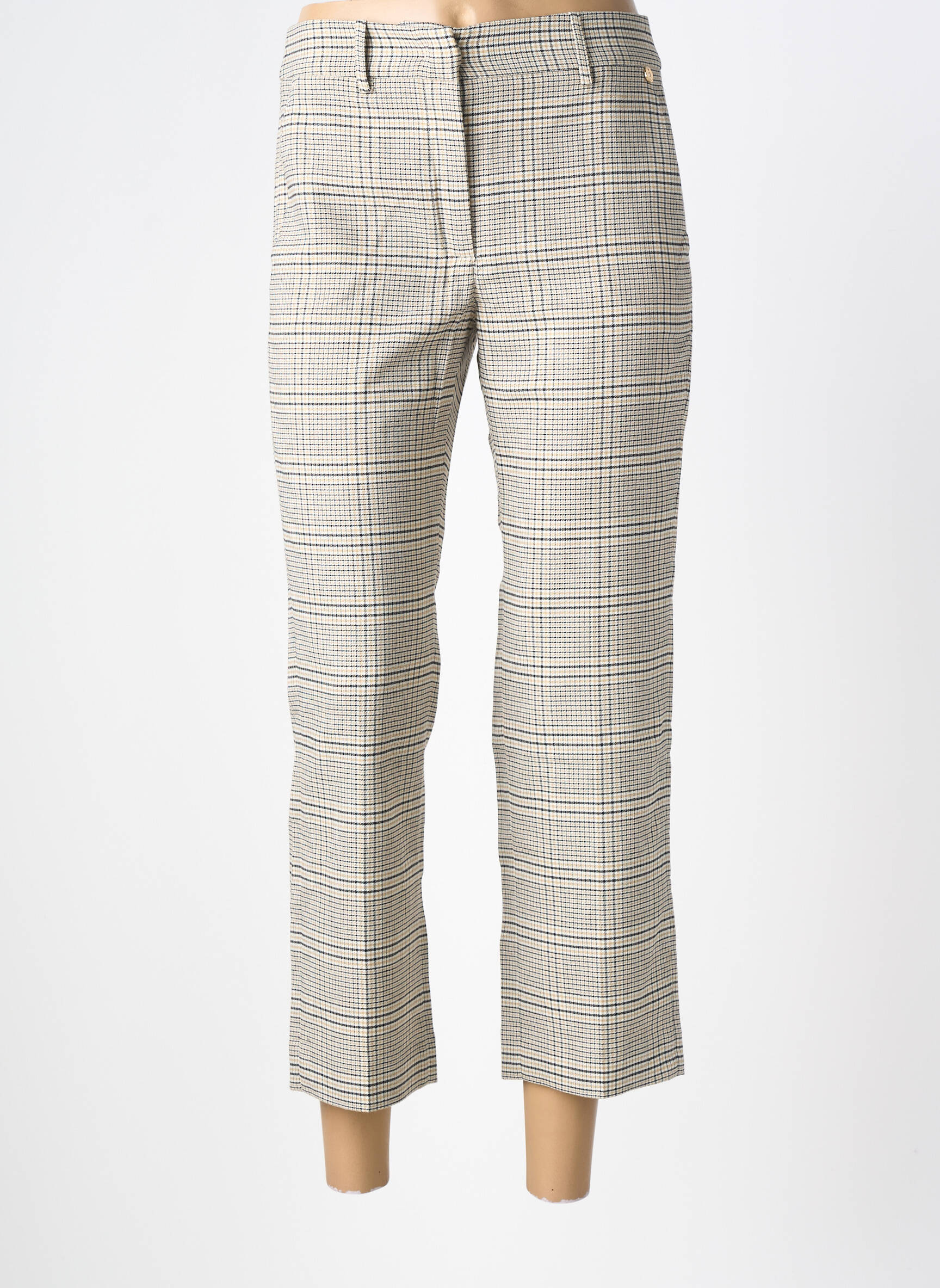 Pantalon 7/8 tissage popeline taille normale beige LIU JO femme