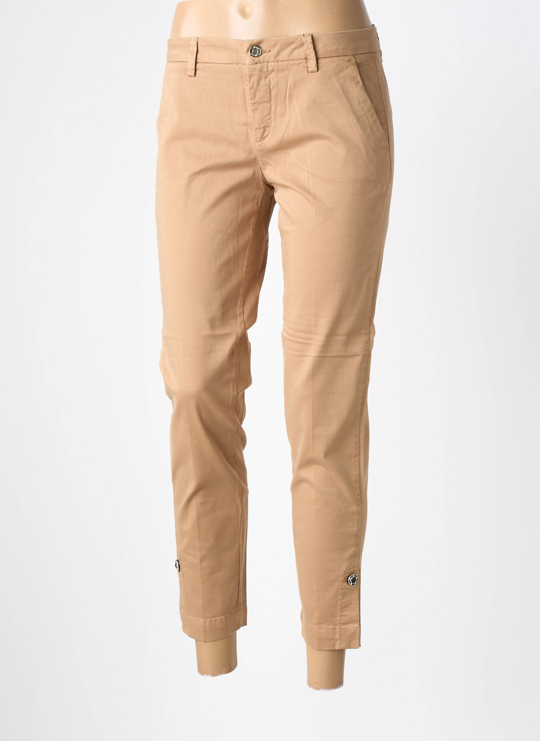 Pantalon 7/8 stretch taille normale beige LIU JO femme