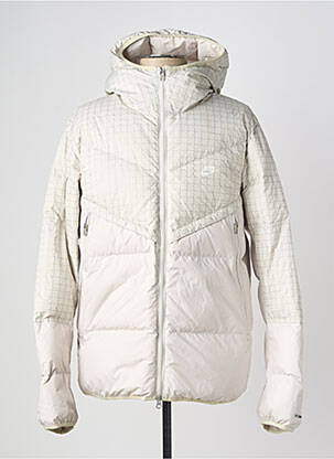Doudoune manches longues a capuche beige NIKE homme