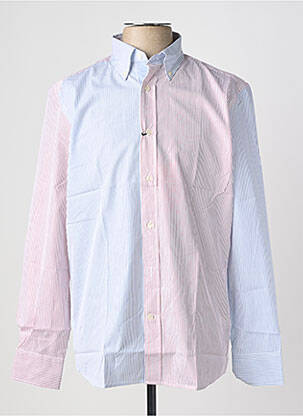Chemise manches longues coupe droite bleu FACONNABLE homme