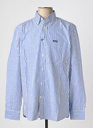 Chemise manches longues coupe droite bleu FACONNABLE homme