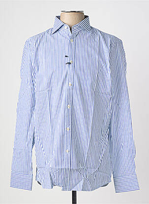 Chemise manches longues coupe droite bleu FACONNABLE homme