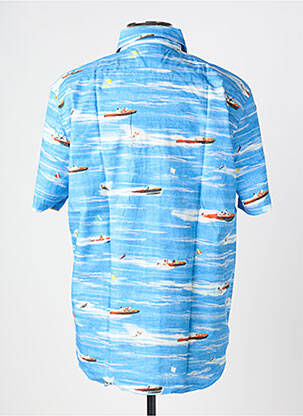 Chemise manches courtes imprimé fantaisie bleu FACONNABLE homme