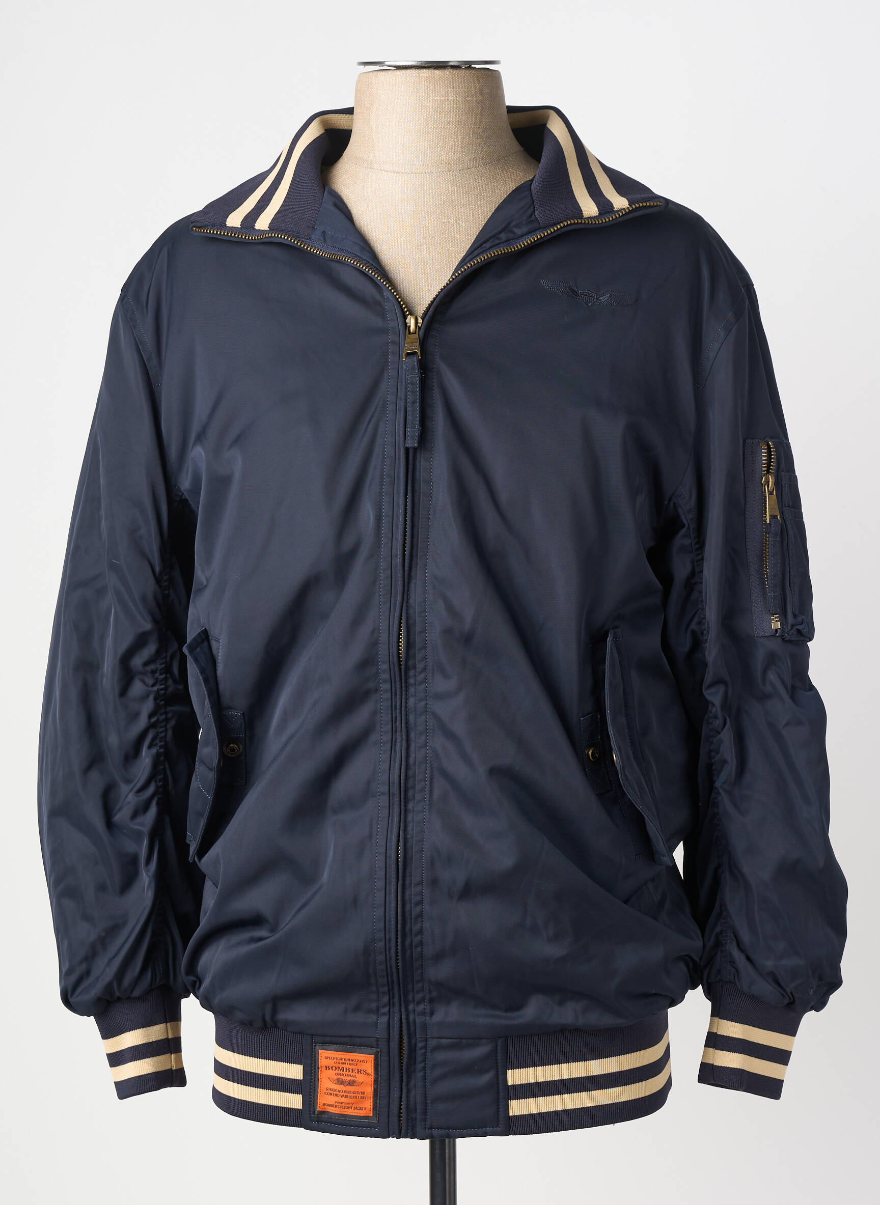 Blouson poches bleu BOMBERS homme