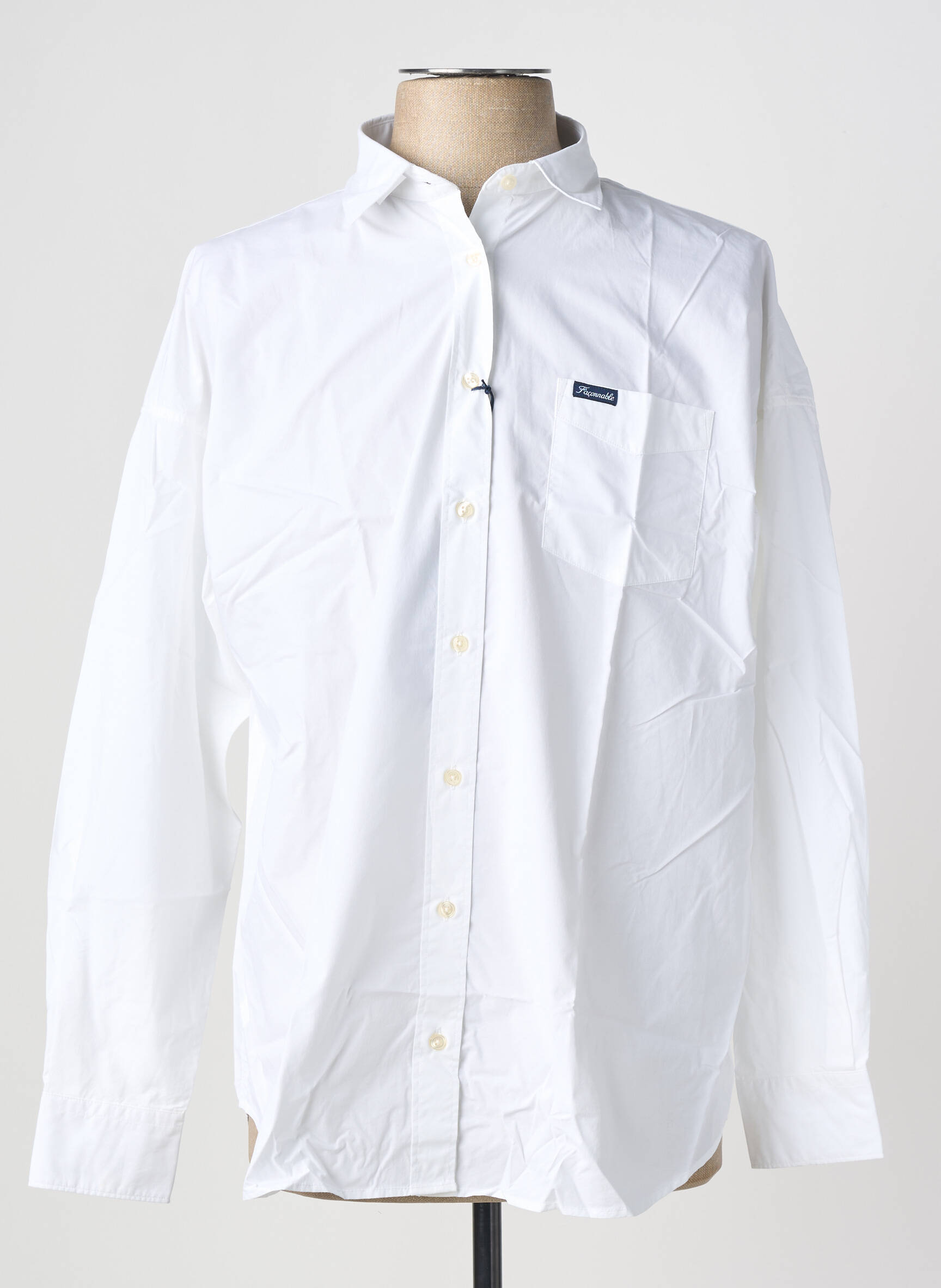 Chemise manches longues poches blanc FACONNABLE homme
