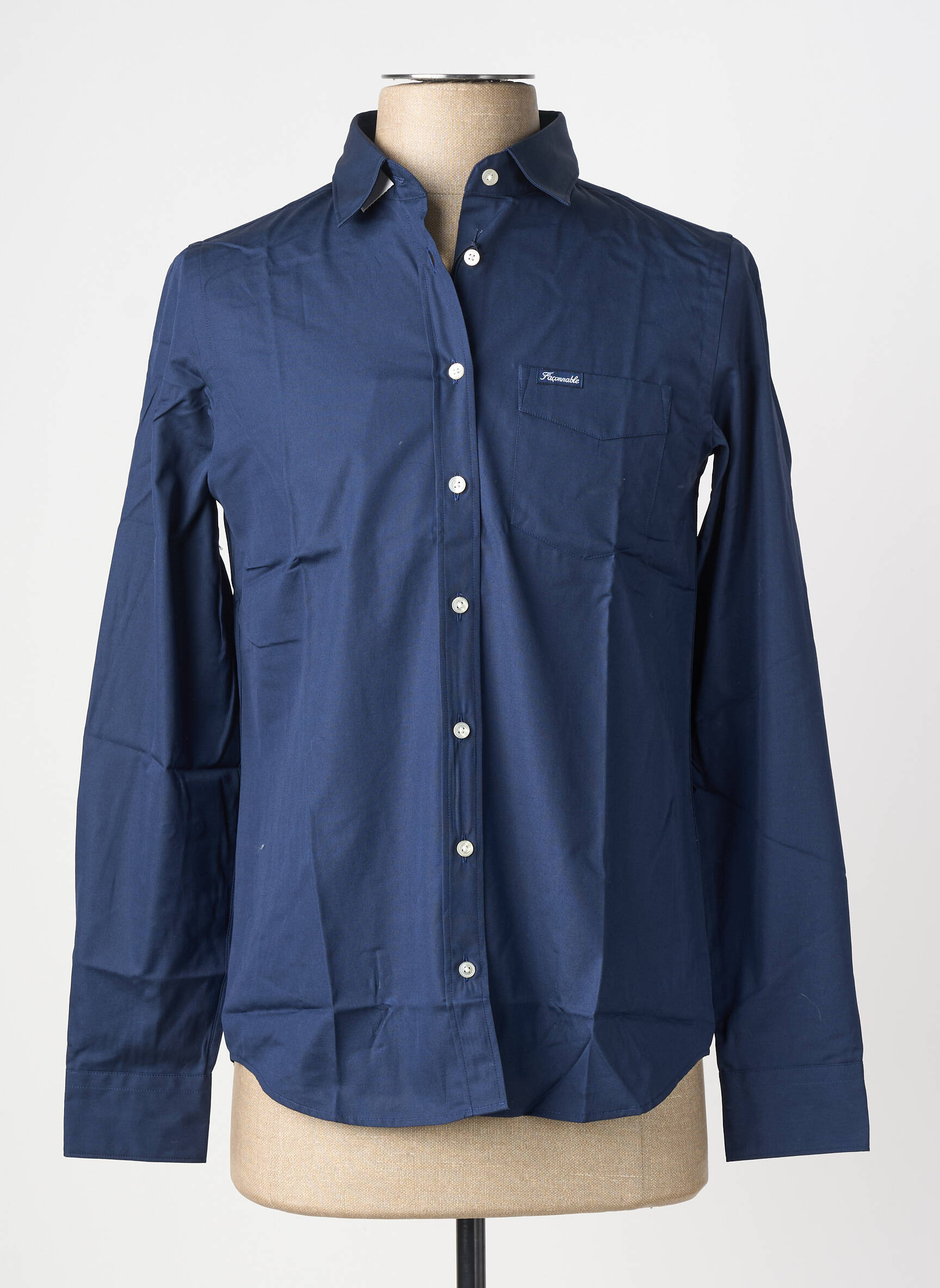 Chemise manches longues poches bleu FACONNABLE homme