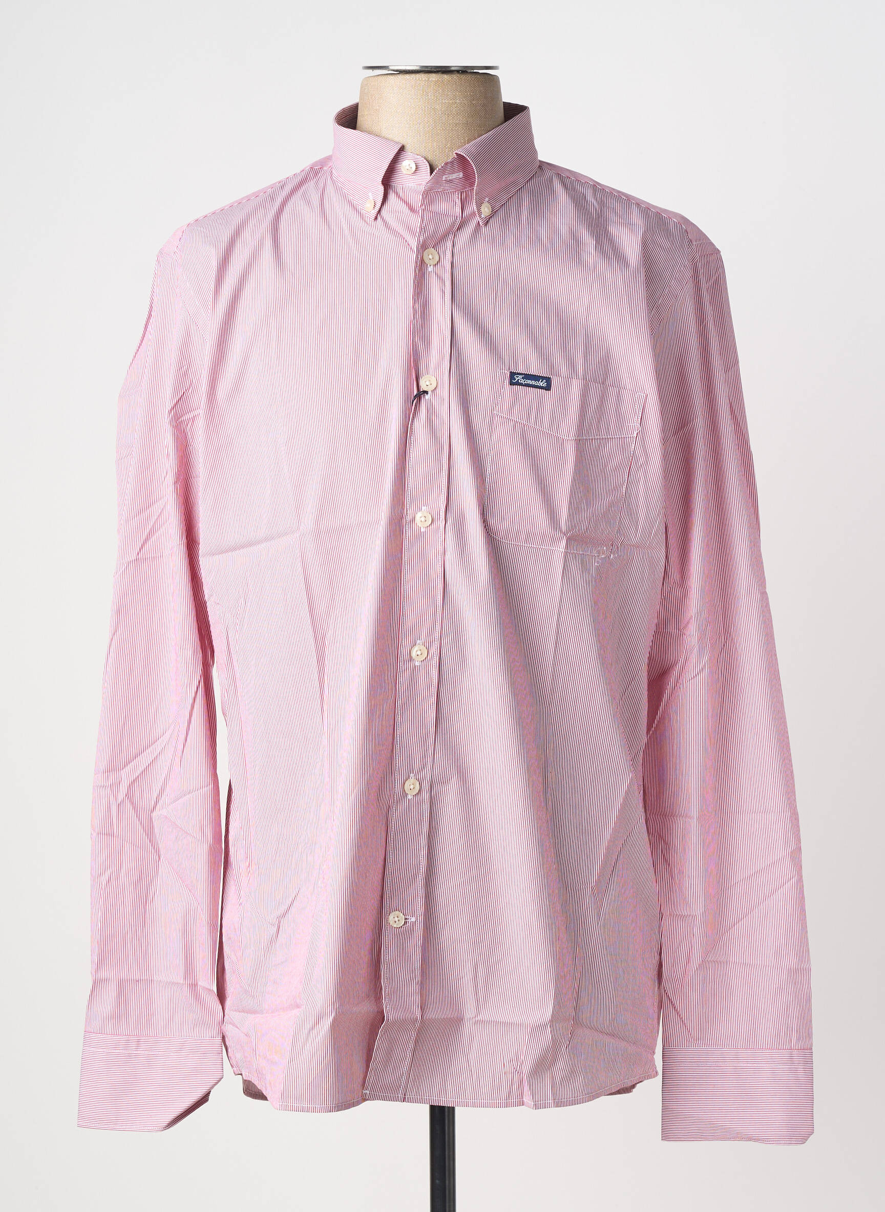 Chemise manches longues poches rouge FACONNABLE homme