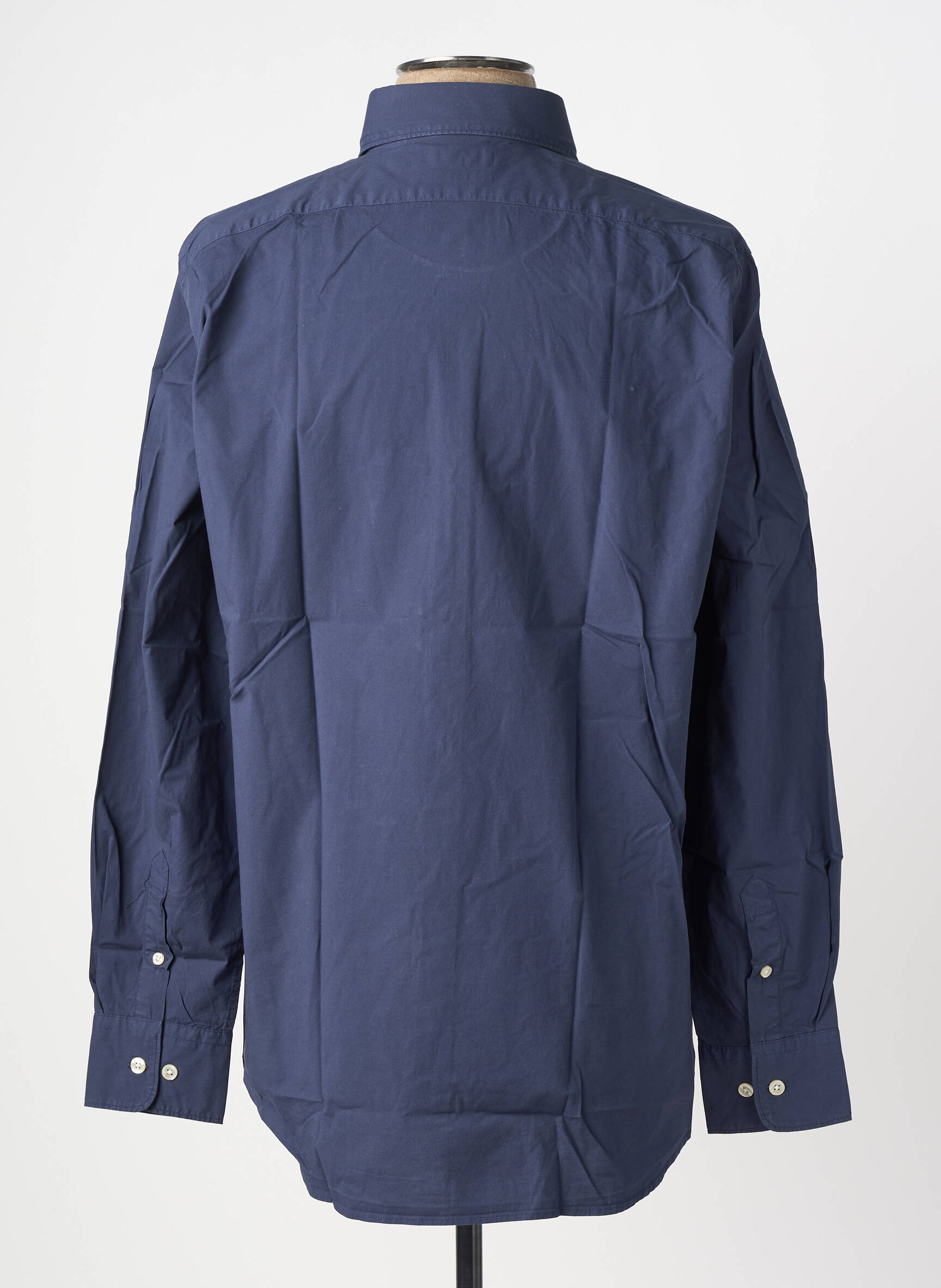 Chemise manches longues coupe droite bleu FACONNABLE homme