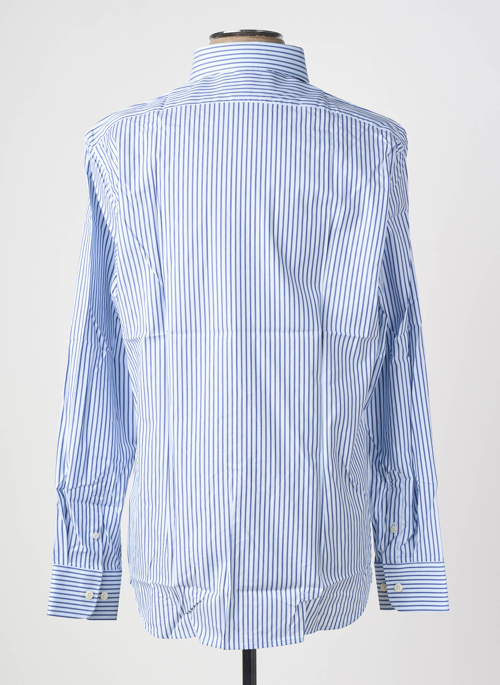 Chemise manches longues coupe droite bleu FACONNABLE homme