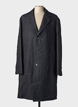 Manteau long coupe droite sans capuche noir THE KOOPLES homme