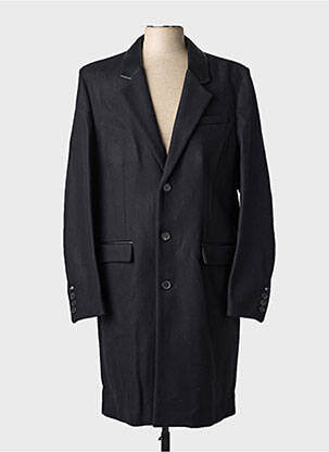 Manteau long coupe droite sans capuche noir THE KOOPLES homme