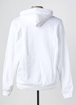 Sweat-shirt à capuche sérigraphie floquée manches longues blanc CAVALLI homme
