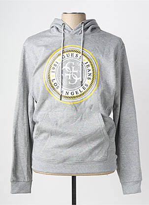 Sweat-shirt à capuche poches manches longues gris GUESS homme