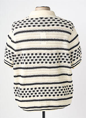 Gilet manches courtes col chemisier blanc GUESS homme