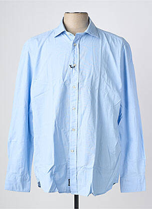 Chemise manches longues coupe droite bleu FACONNABLE homme