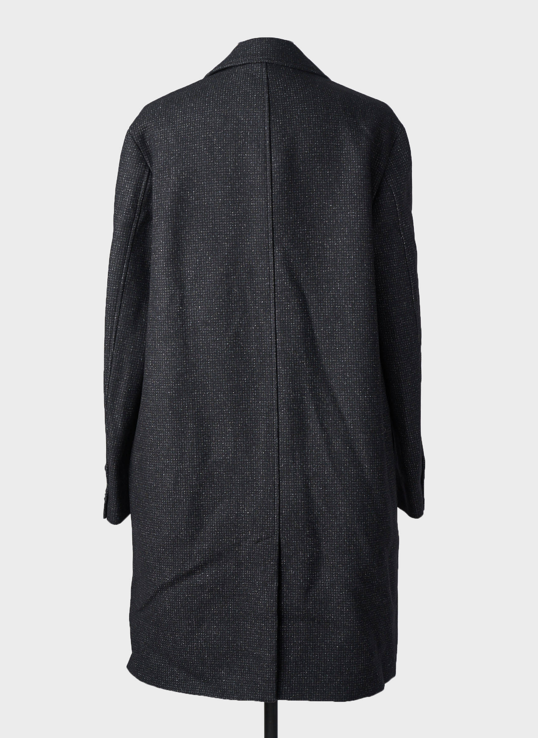 Manteau long coupe droite sans capuche noir THE KOOPLES homme