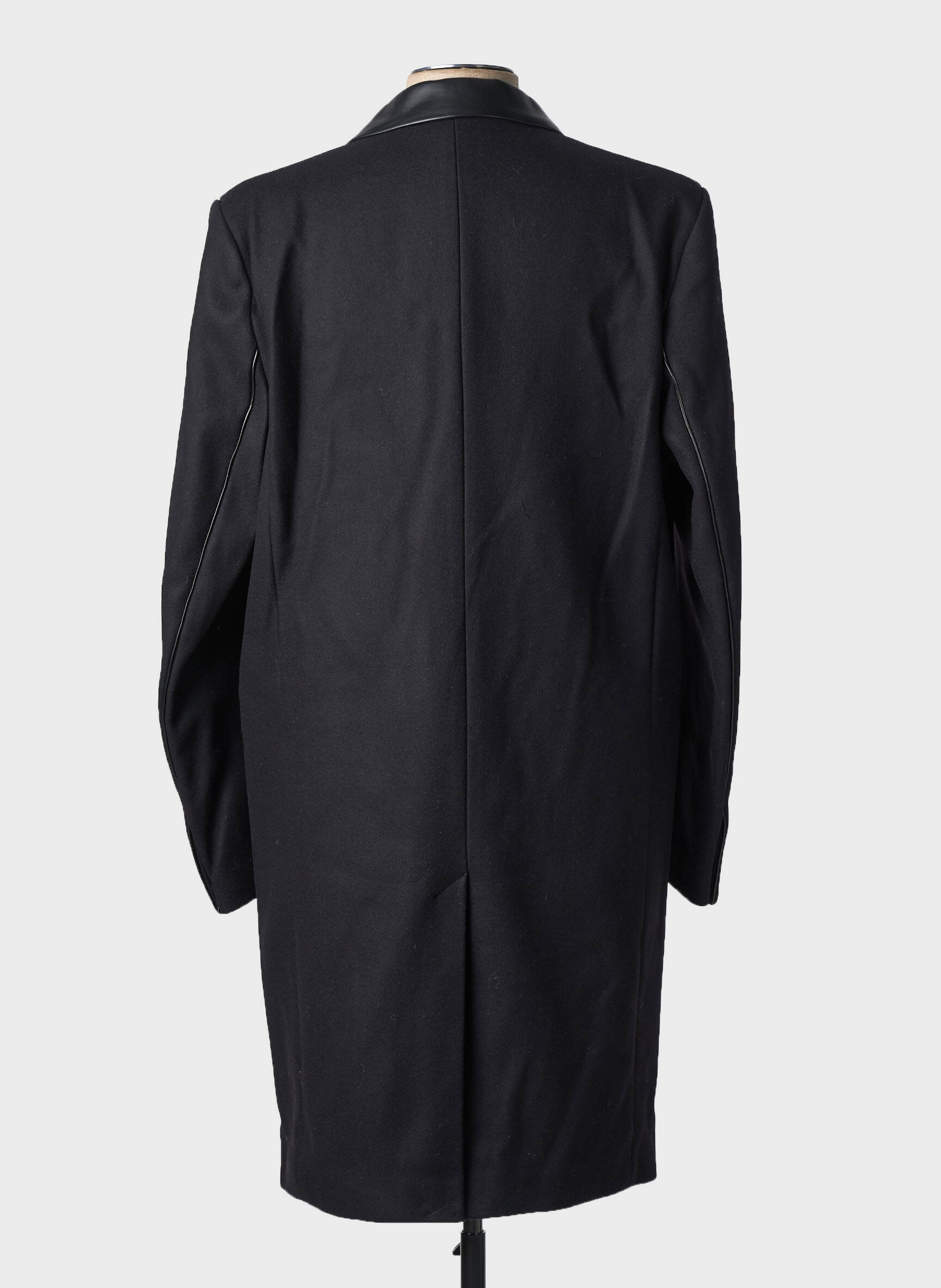 Manteau long coupe droite sans capuche noir THE KOOPLES homme