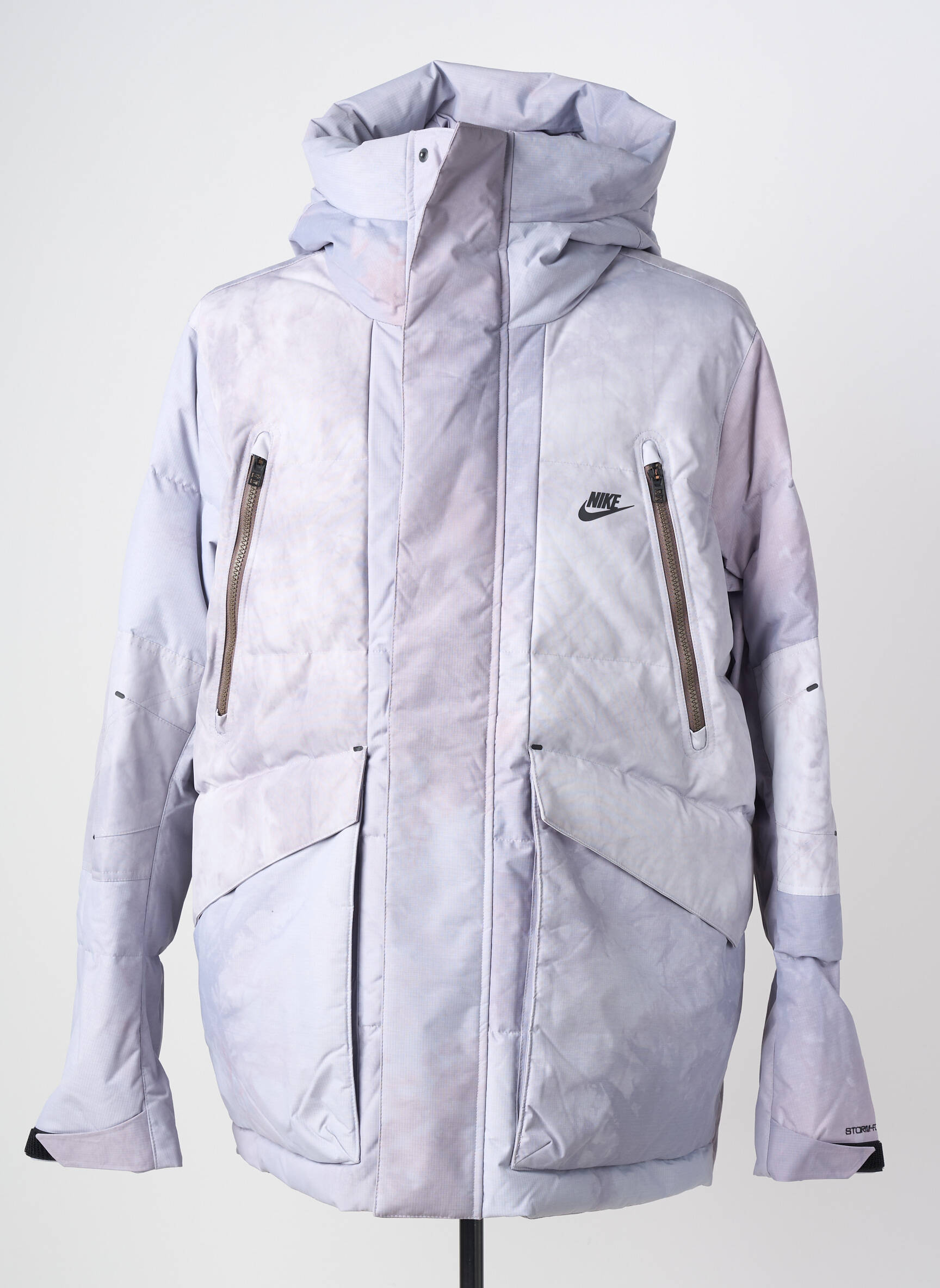 Doudoune manches longues a capuche bleu NIKE homme