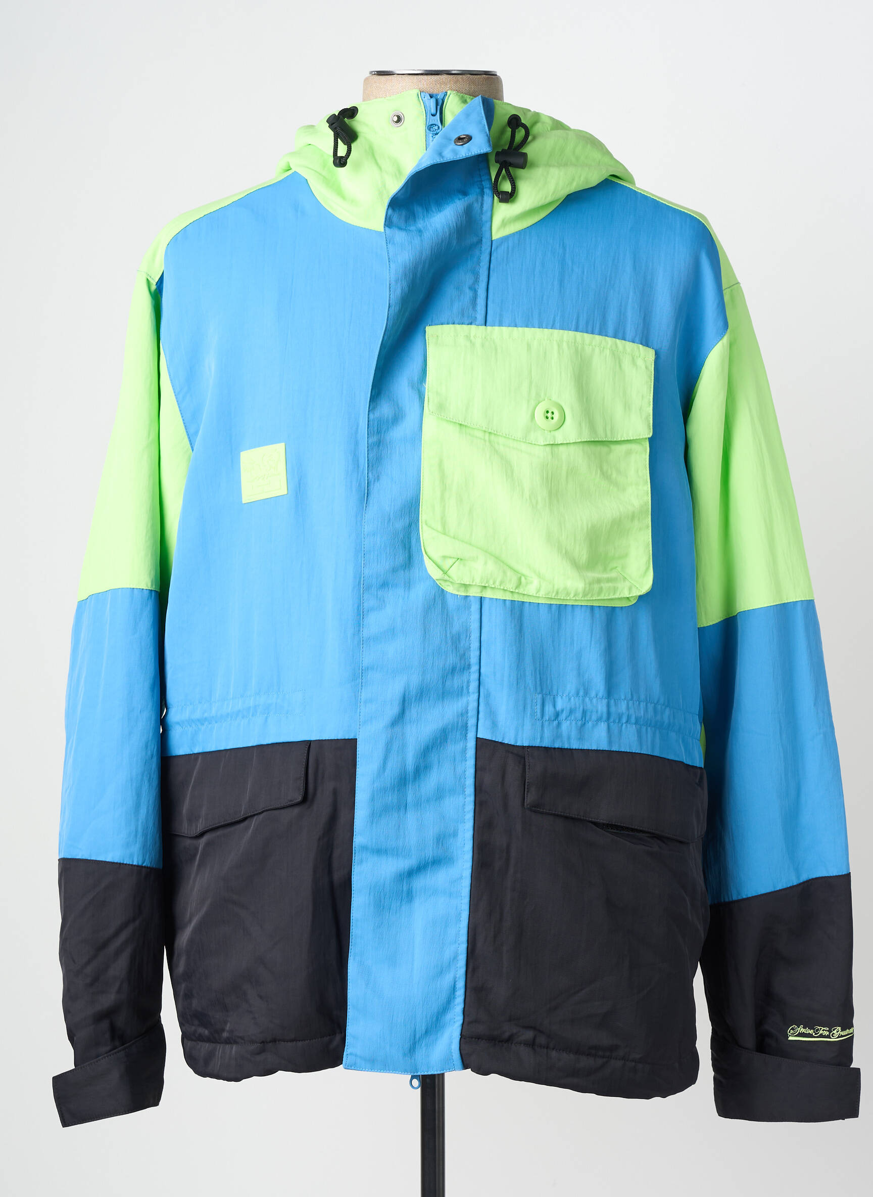 Blouson col col montant bleu NIKE femme