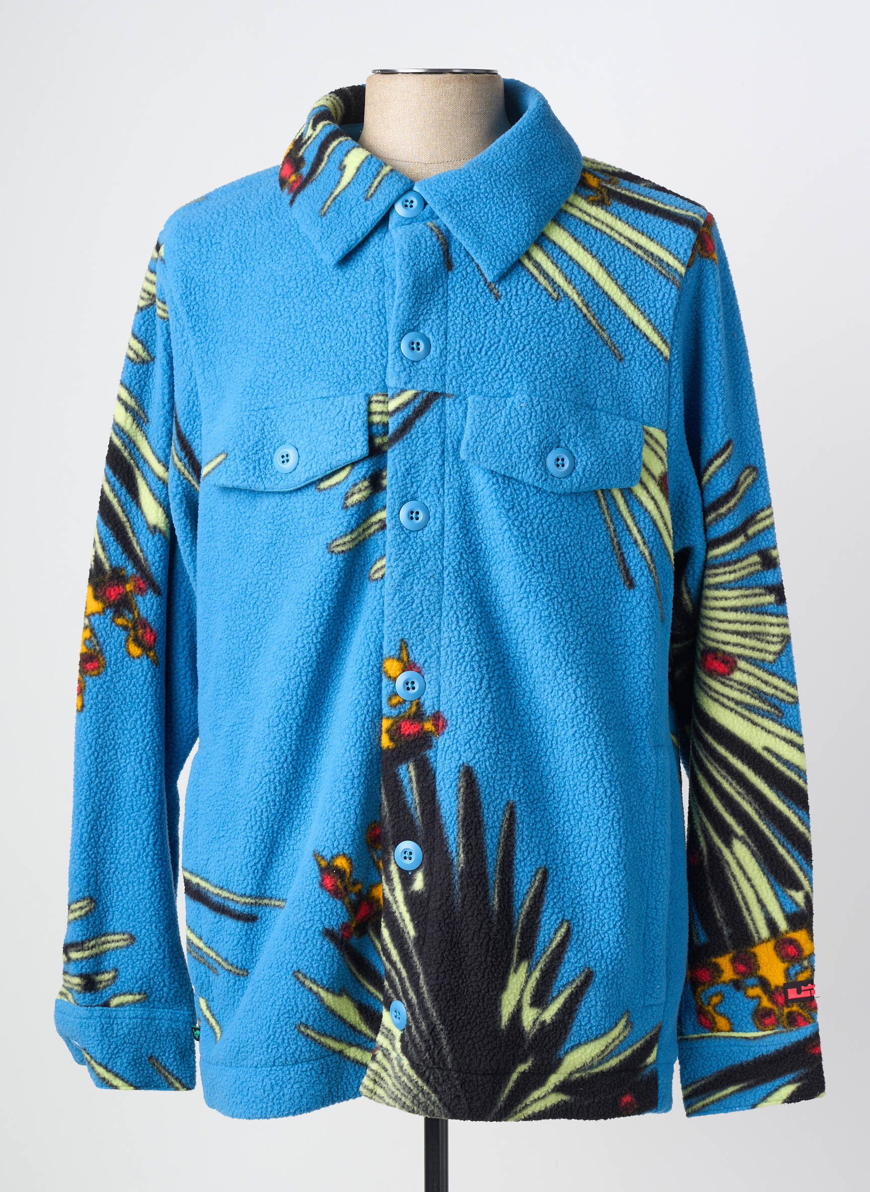 Veste casual fermeture boutonnée sur le devant bleu NIKE homme