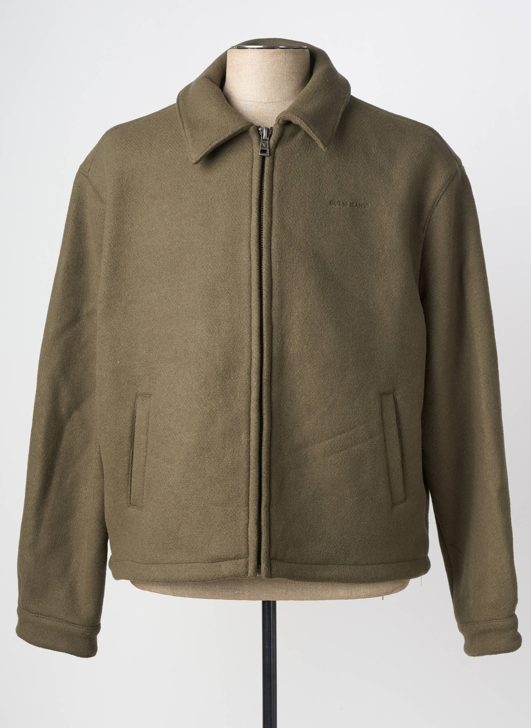 Veste casual finition intérieure doublée vert GUESS homme