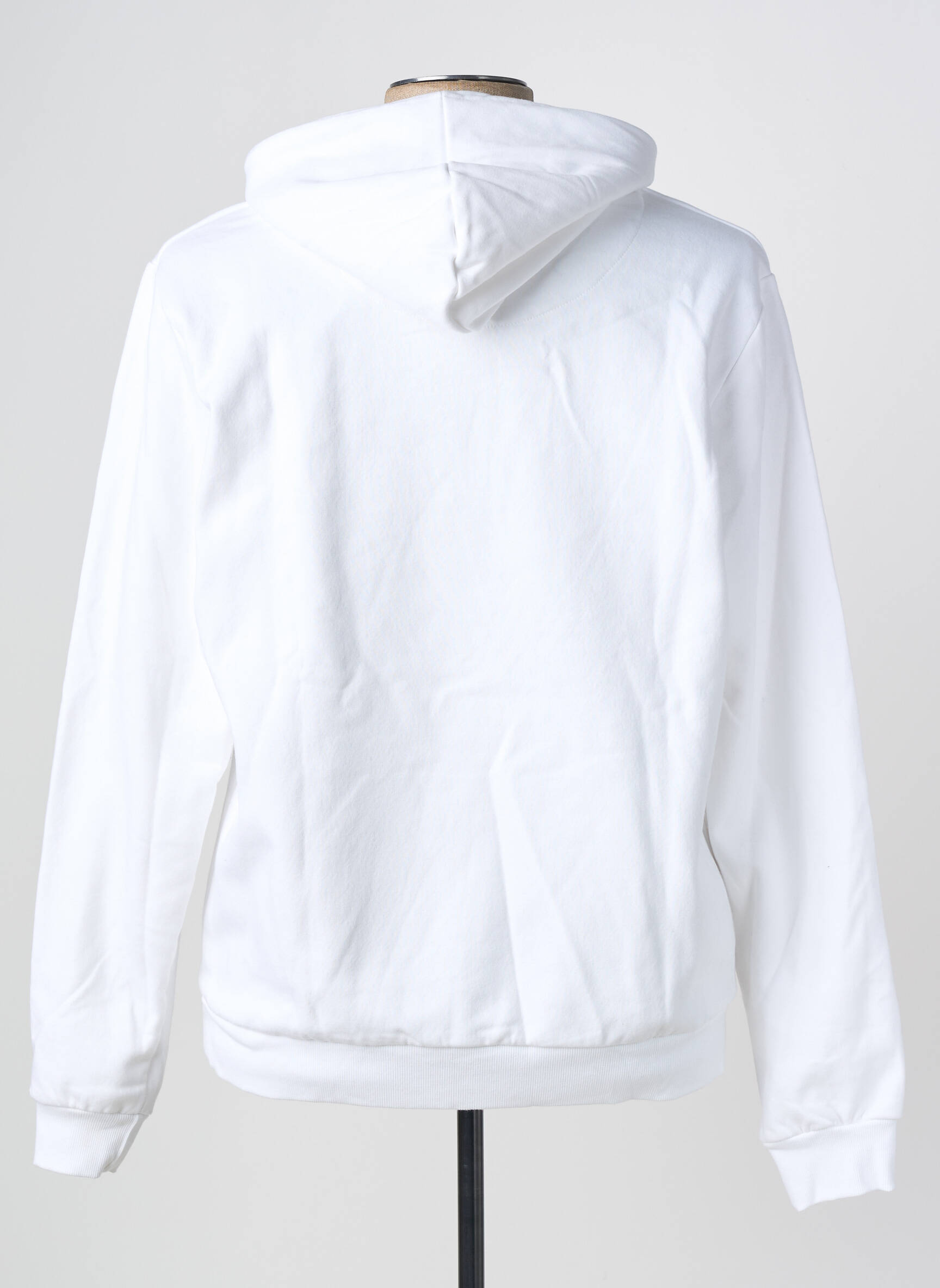 Sweat-shirt à capuche sérigraphie floquée manches longues blanc CAVALLI homme