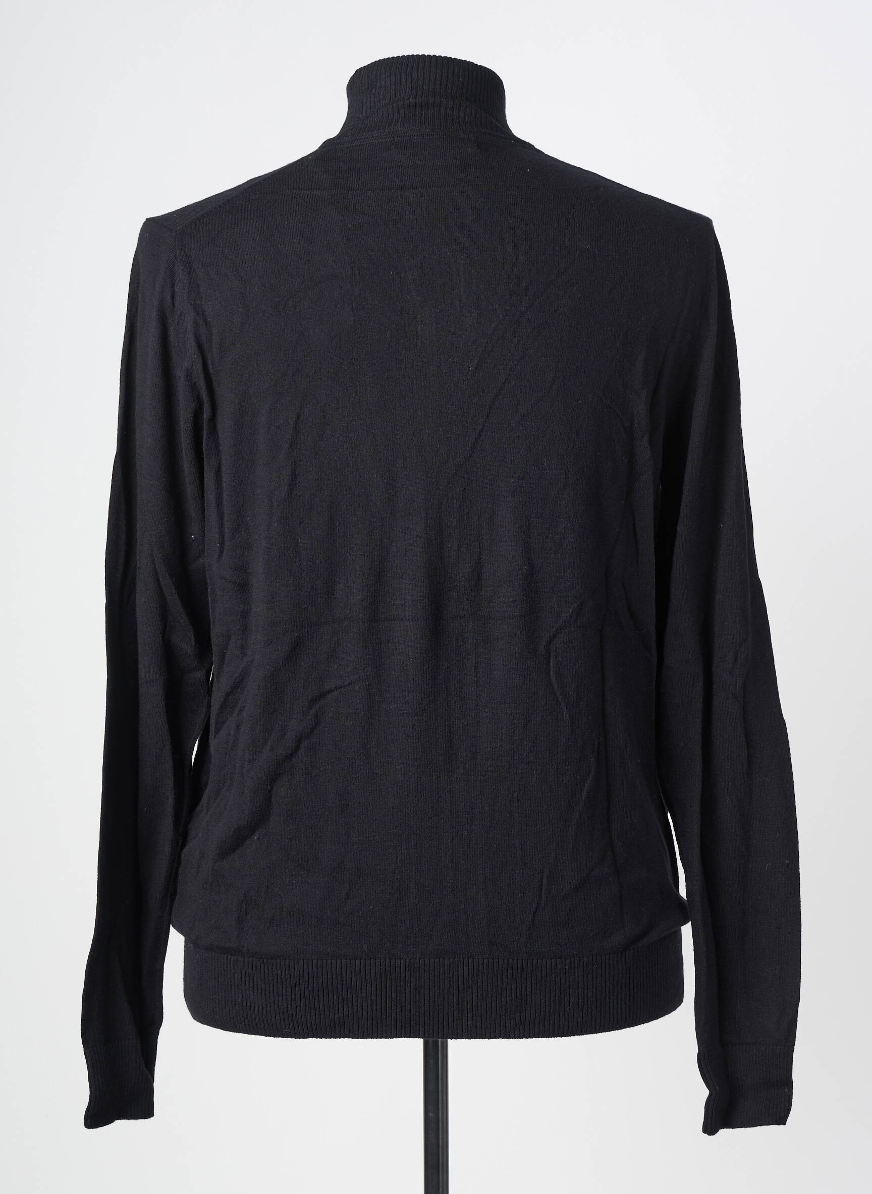 Gilet manches longues maille fine noir GUESS homme