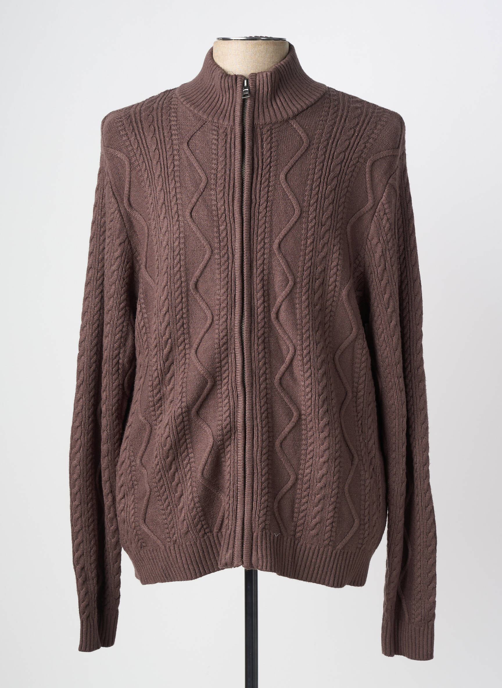Gilet manches longues manches longues marron GUESS homme