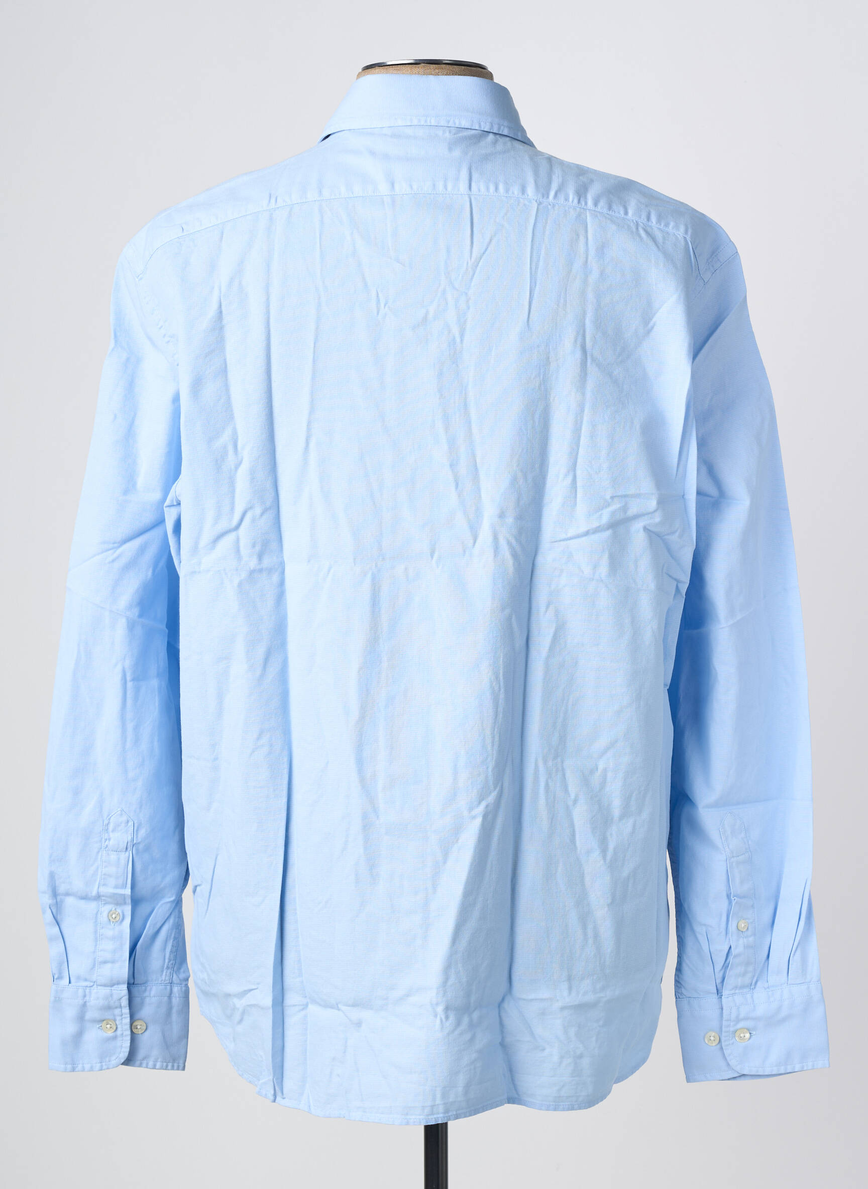 Chemise manches longues coupe droite bleu FACONNABLE homme
